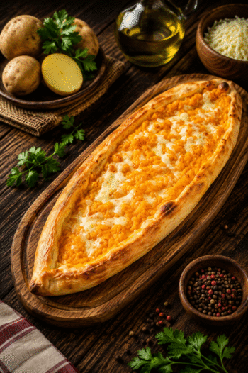 Patatesli Kaşarlı Pide