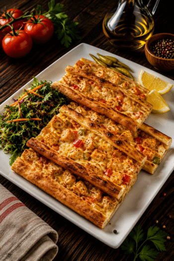 Tavuklu Kaşarlı Pide