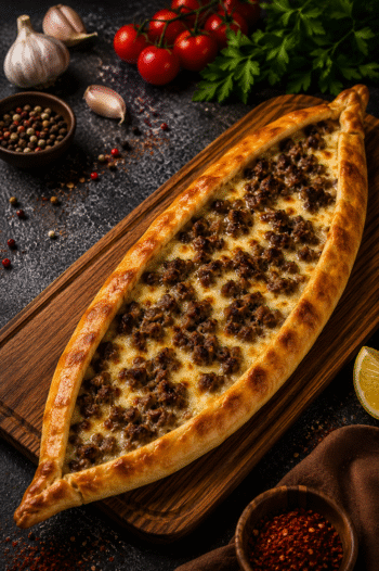 Kavurmalı Kaşarlı Pide